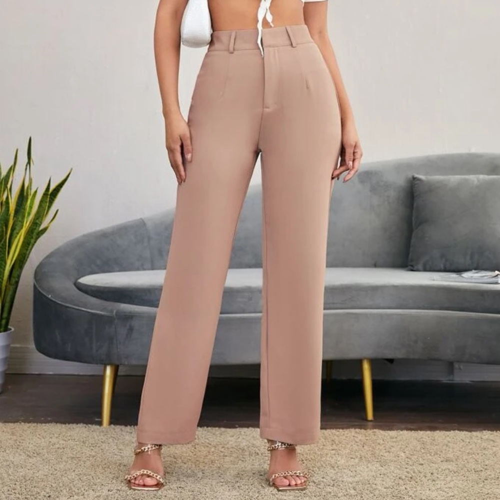 NWOT Dusty Pink High Rise Tailored Pants